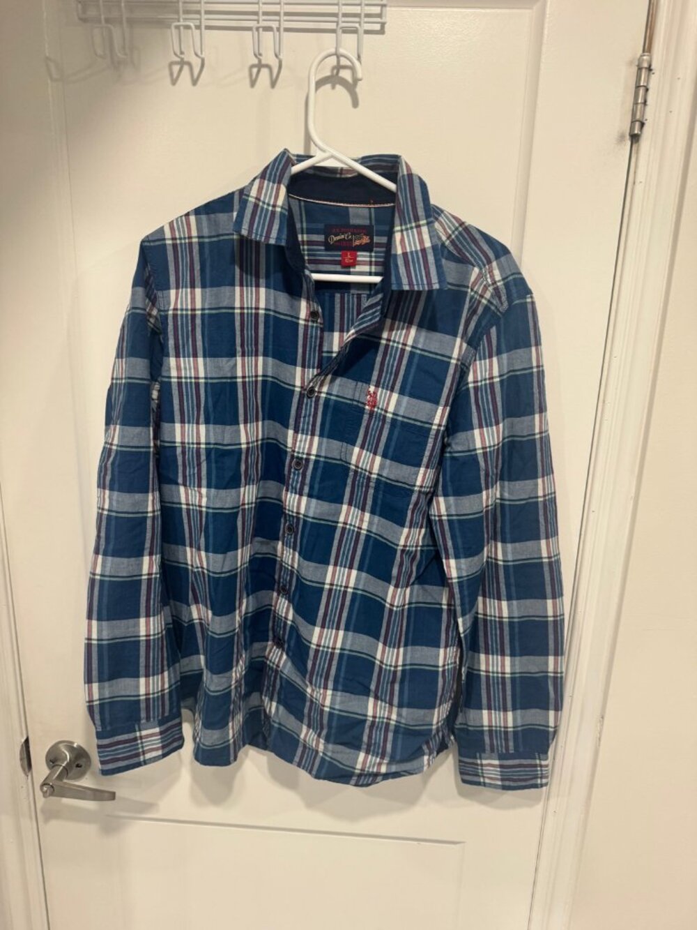 U.S. Polo Assn. Men's Plaid Button-Down Shirt L